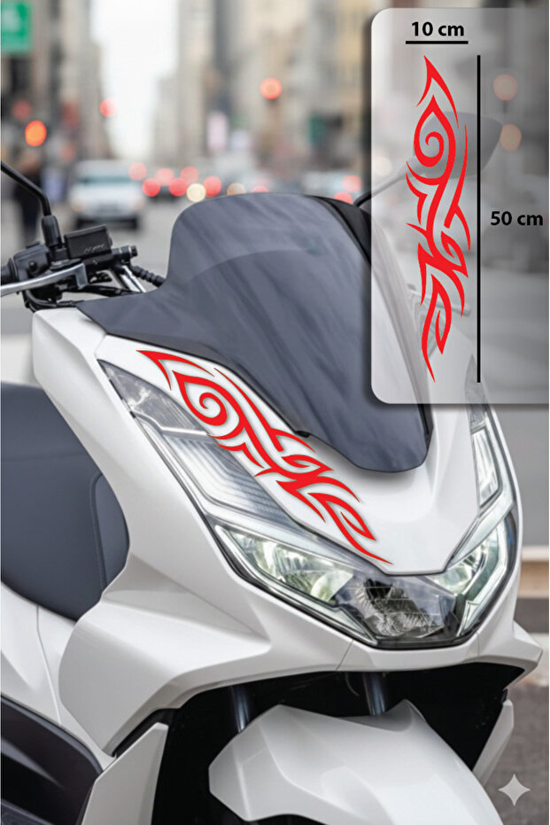 Pcx Compatible Tribal Sticker Design Motorcycle Front Panel Decorative Sticker 50X10 cm