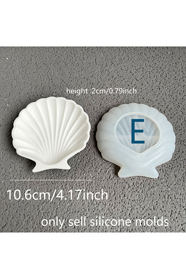 E-mold Scallop Storage Tray Silicone Mold DIY Shell Starfish Resin Plaster Trinkets Dish Casting Mol