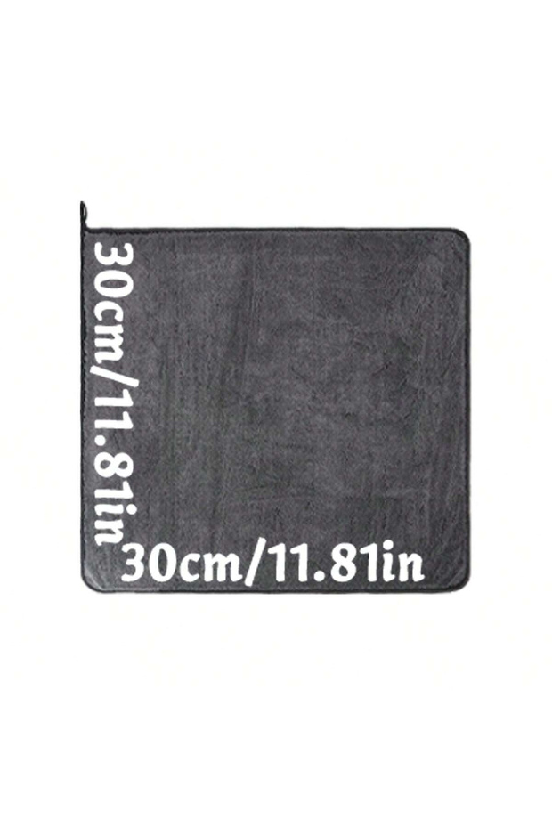 Superfine Fiber 30cm x 30cm Dark gray car microfiber towel, oversized strong absorbent car wash clot