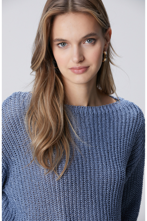 Mavi Truvakar Kol Triko Kazak - 2