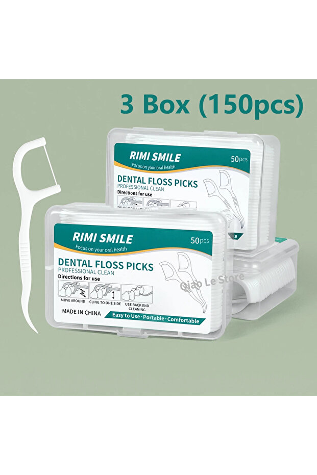 C607-3 Box 1/2/3/5 Box Portable Disposable Dental Floss Plastic Toothpick High-tension Dental Floss