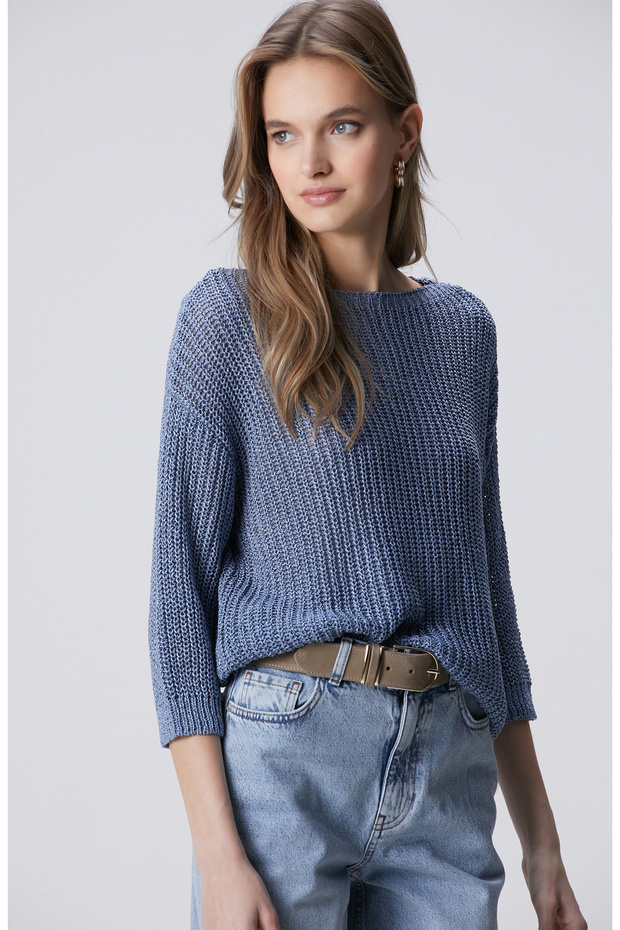 Mavi Truvakar Kol Triko Kazak - 4