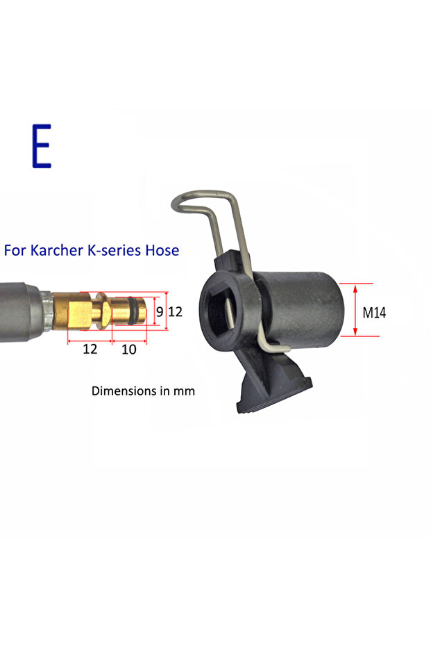 For Karcher K Pressure Washer Hose Connector Converter G1/4 M14 for Karcher Bosche AR Black Decker N