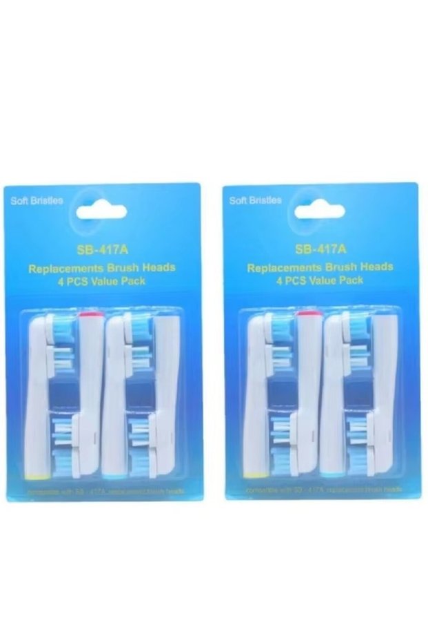 8 pcs KVIFO 4/8/16/20 pcs For Dual Clean Electric Toothbrush Head Replacements Soft Heads 1000 8000