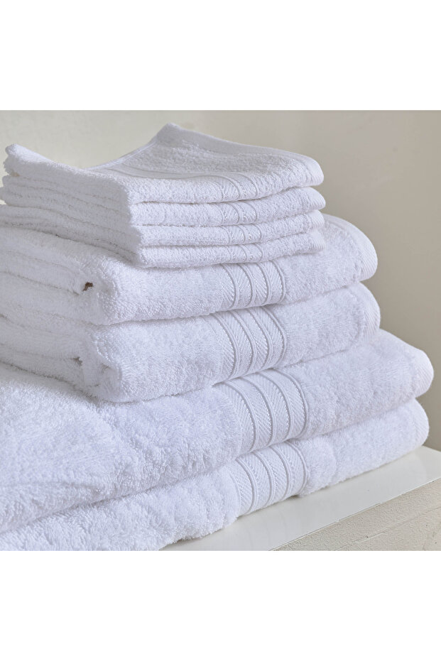 طقم مناشف حمام أساسي مكون من 8 قطع - 2