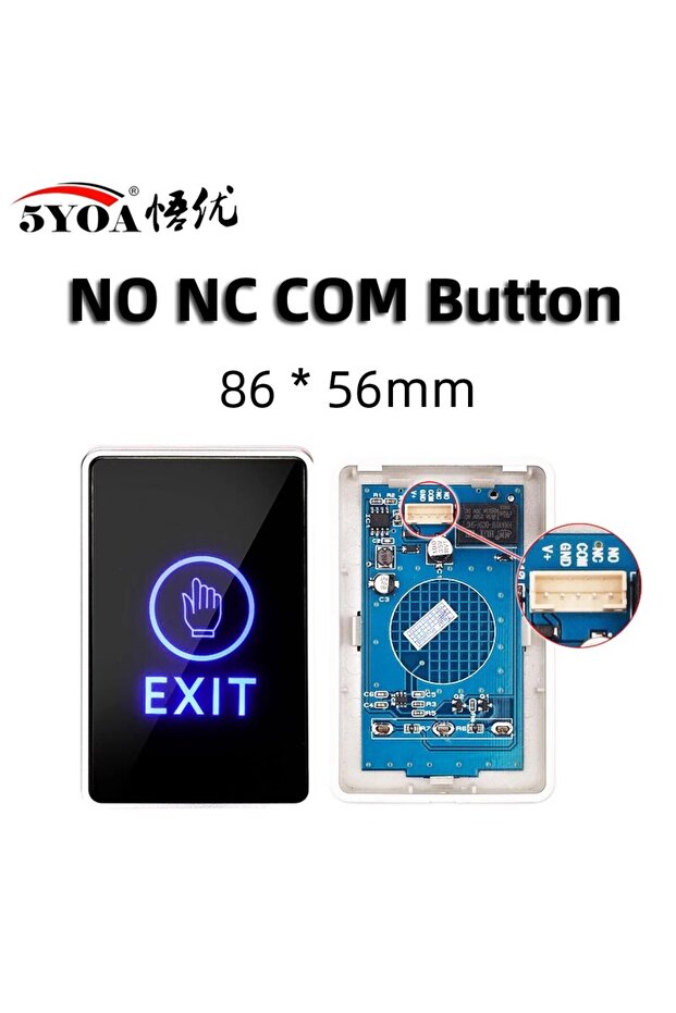 R-TB01 Access Button Door Exit Push Switch No Touch Release Gate Opener Door Access Control System E - 1