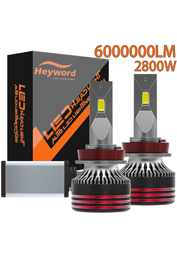 6000000Lm H8 H9 H11 Heyword 2800W 6000000LM PLUS H7 H11 H1 H4 Led Headlight Bulb 6000K LED HB3 HB4 D