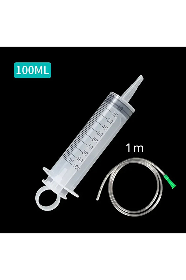 100ml Large Vacuum Capacity Syringe 100/200/300/500ml Reusable Syringe Oil Pump with 1m Hose Pet Nut