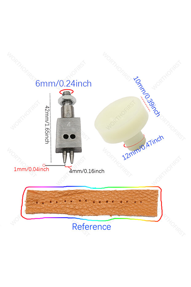 Spacing-4mm-2 1Pcs M6 Thread Punching Suitable for European Vulcan 3 Round Spacing Cutting Dies Leat