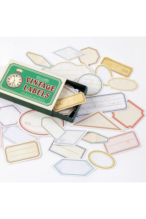 D 60pcs/pack Vintage DIY Diary Sticker Writable Label Album Scrapbooking Stickers Handbook Decoratio