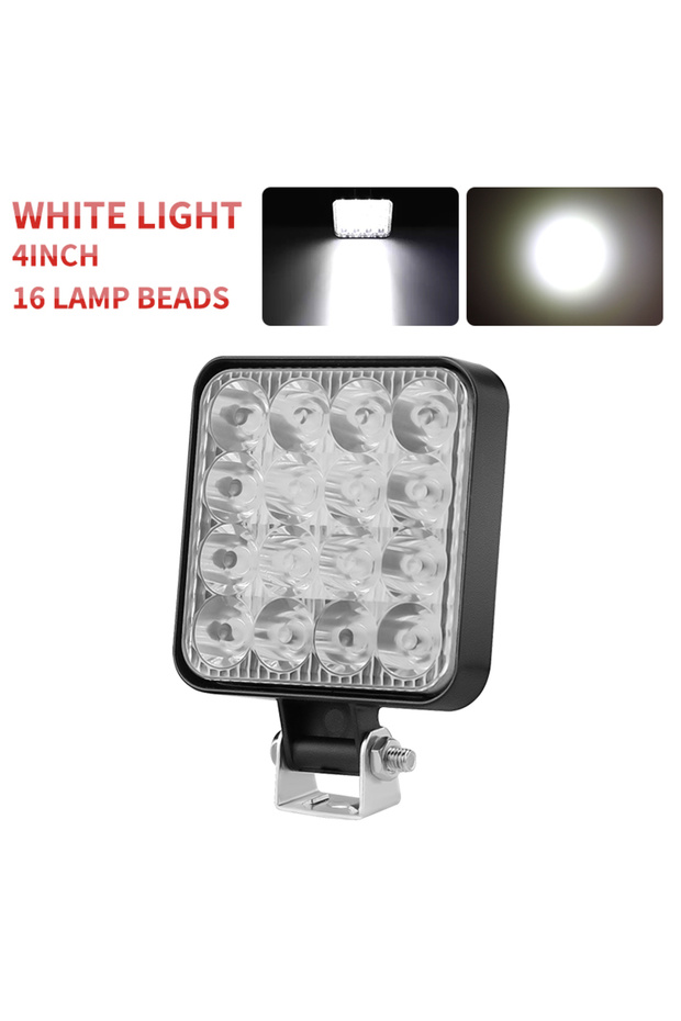 مصباح LED أبيض من HAOLIDE بقوة 48 واط، إضاءة عمل صغيرة LED للاستخدام خارج الطرق، كشاف للشاحنات وسيارات الدفع الرباعي والسيارات الرياضية متعددة الاستخدامات