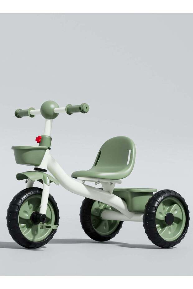 Baby Tricycle for Kids with High Backrest & Storage Basket | Kids Cycle Bike 2–5 Years Green