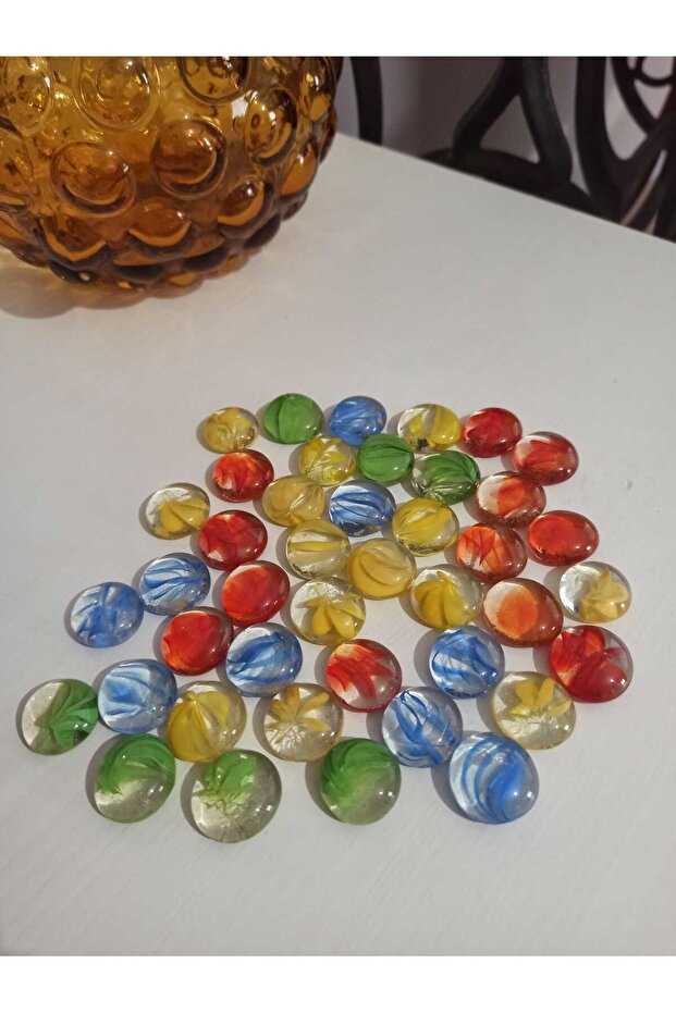 Concept Decorative Colored Glass Stone Set & 40 Pieces