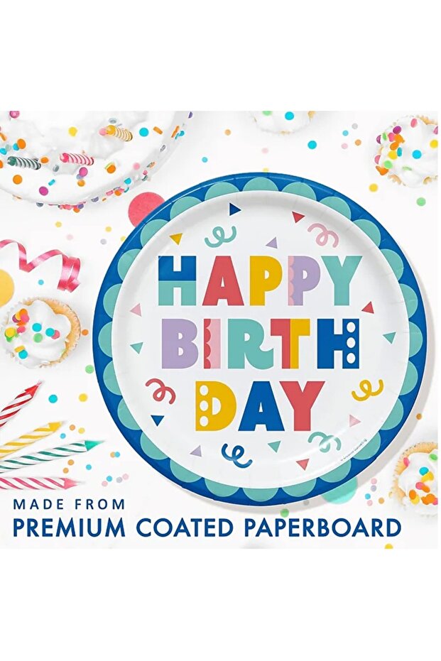 Party Patterns Dinner Plates 9" 8ct - 3