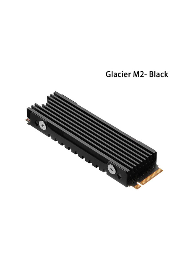 Glacier M2-Black FinalCool Glacier M2 M.2 2280 SSD Heatsink, Double-Sided Heat Sink, with Thermal Si