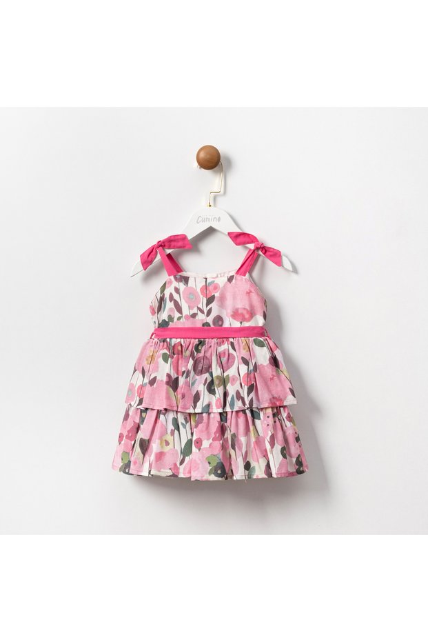 Pink Fairy Bow Tie-Up Girls' Dress