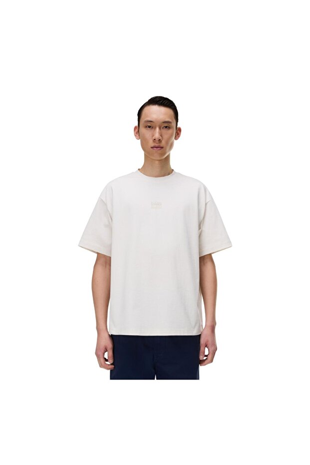 P0A88Y2N1A1-R S-Elevated Logo Ss Men's T-Shirt Cream