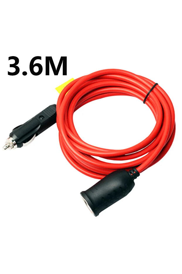 3.6M 3.6/1.5M 10A Car Cigarette Lighter Extension Cord 12V 24V Car Charger Cigar Lighter Plug Cable
