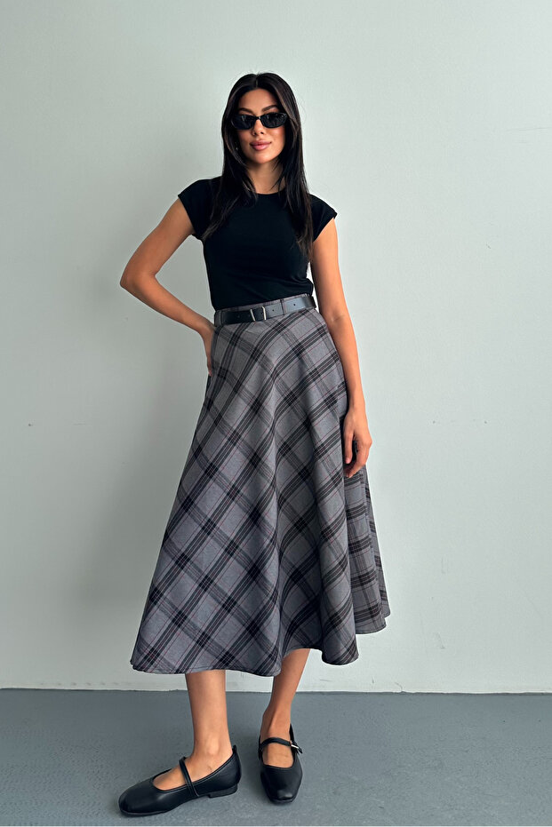 A-Form New Season Belted Skirt