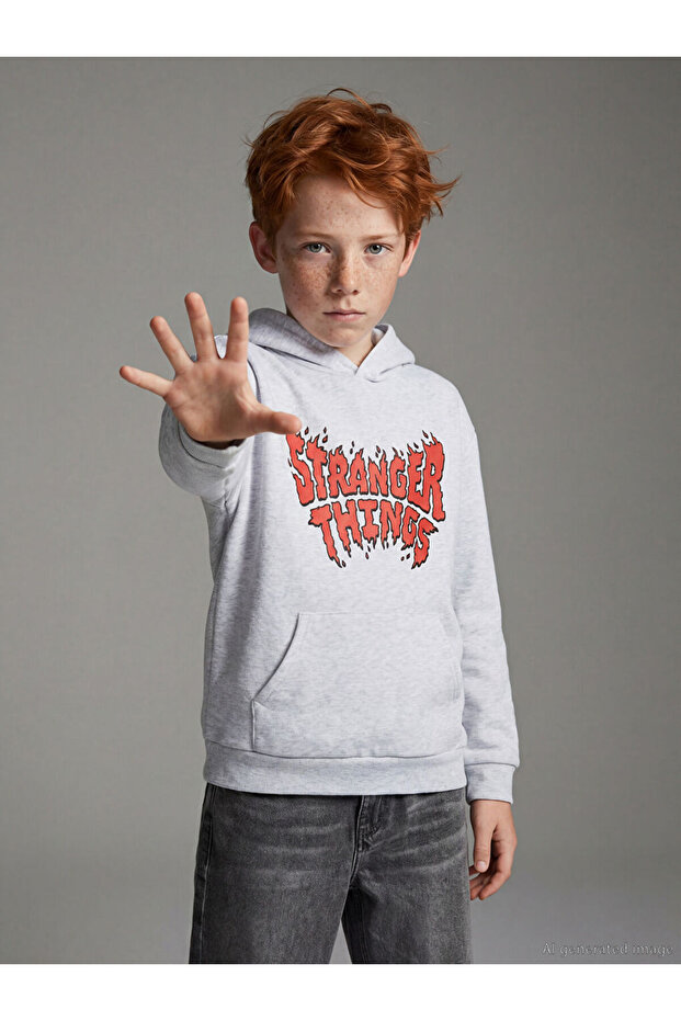 Esvab • Modern & Distinctive Stranger Things Printed Boys' Thick Sweatshirt