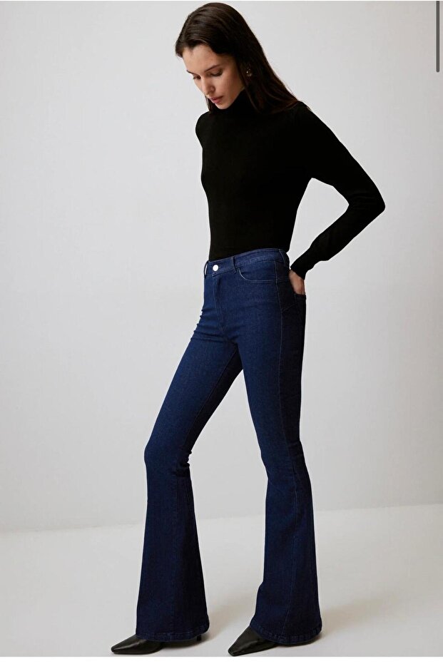 İSPANYOL PAÇA DENİM PANTOLON - 2