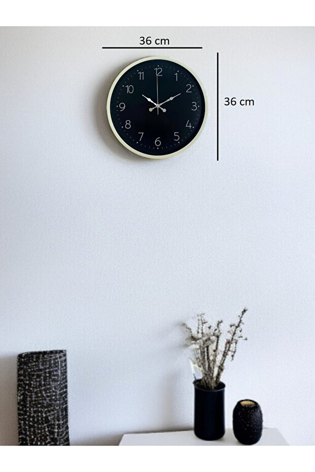 ساعة حائط مزخرفة مقاس 36 سم - 5