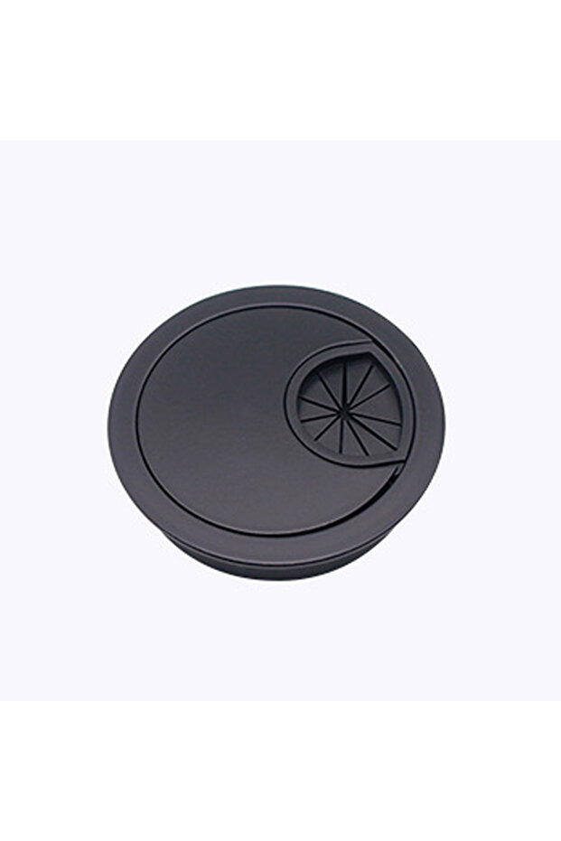 60mm Sub black Zinc Alloy Round Table Hole Cover Computer PC Desk Cable Grommet Wire Outlet Port Hol