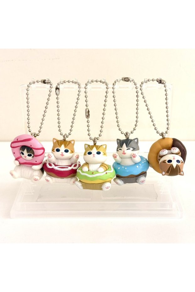 whole box 5 pcs New Product In Stock Mofusand Donut Shaped Pendant Blind Box Delicious Food Cat Pend