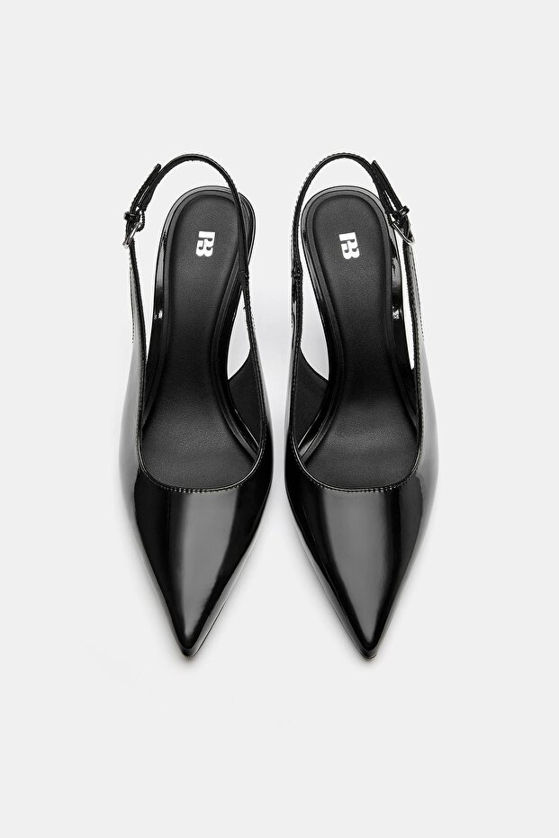 Rugan topuklu ayakkabı - 3