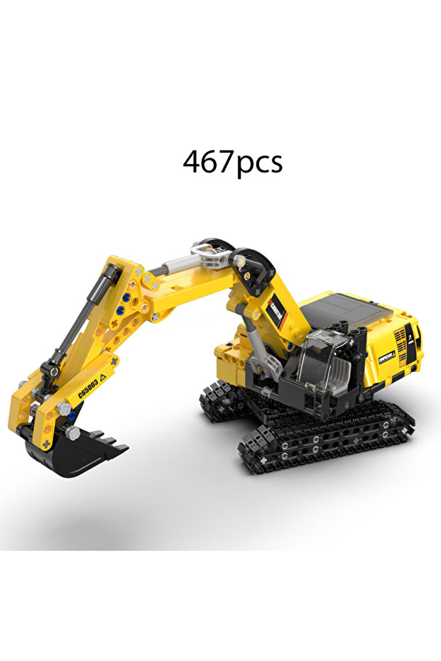 C65003W بدون صندوق 693 قطعة مكعبات بناء سيارة لودر مدينة وشاحنة تعدين ثقيلة هندسة اصنعها بنفسك E