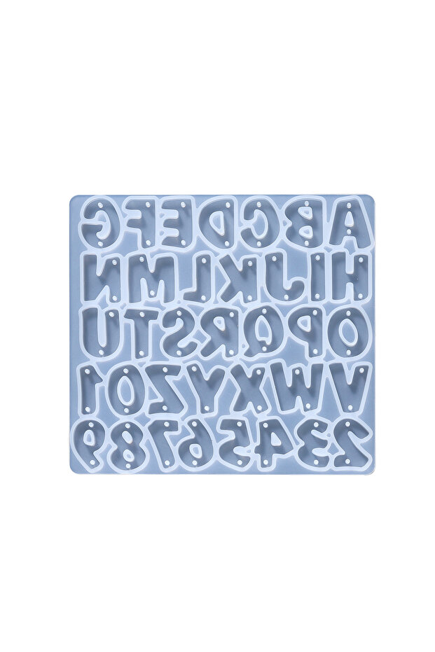 Style 03 Alphabet Epoxy Resin Silicone Mold Letter Number Mould DIY Keychain Earring Pendant Epoxy R