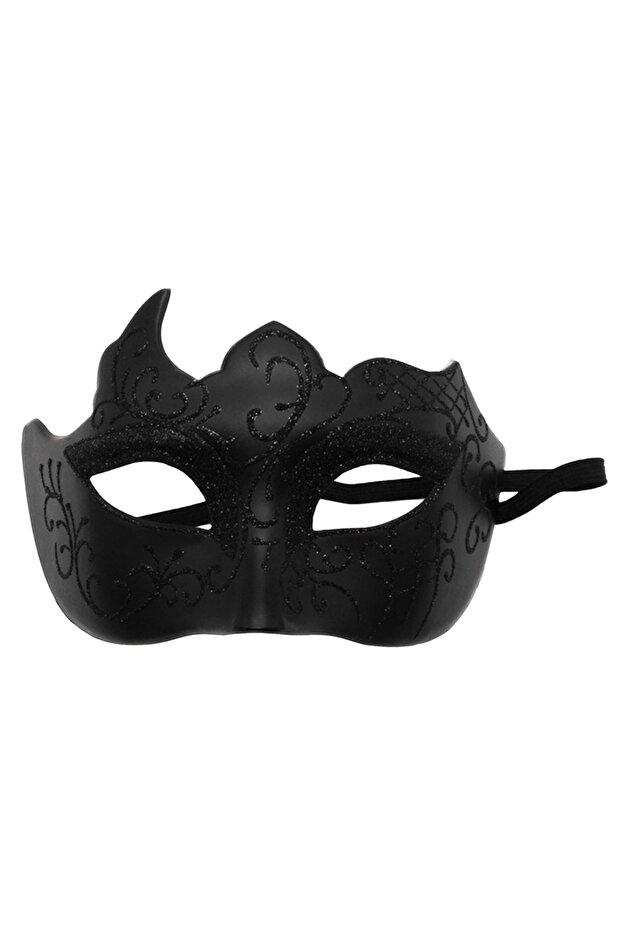 Black Men's Masquerade Mask -Elastic Straps Creative Cosplay Mask Suitable for Carnival Bar Parties