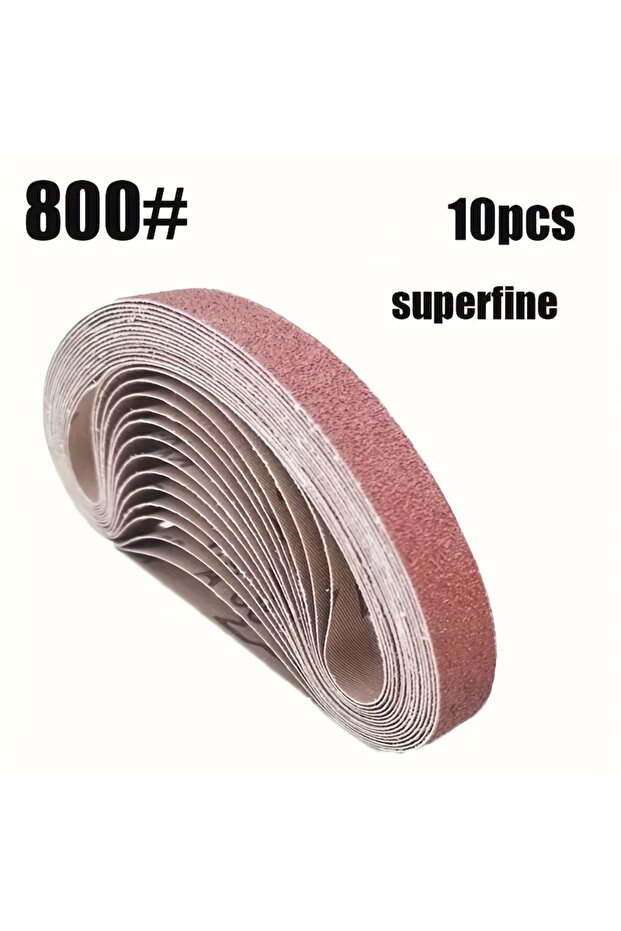 10Pcs 800Grits 520x20mm 10pcs 60/100/240/320/800#Small Mini Belt Sander For Grinding Stainless Steel