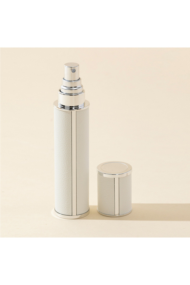 10ml 1Pcs White 10ml Portable Travel Perfume Bottle, Small Refillable Perfume Container, Faux Leathe