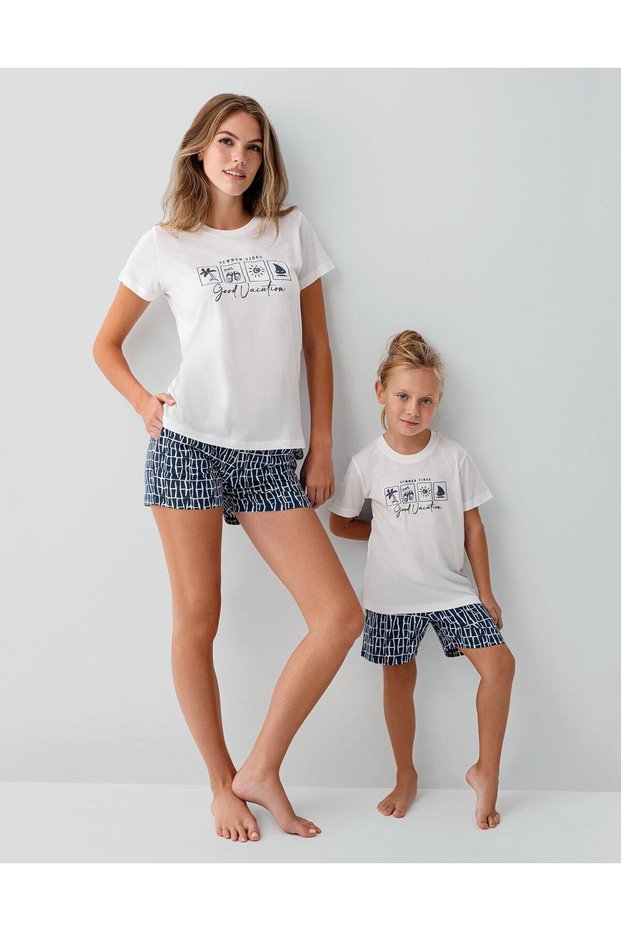 Mother daughter & father son t-shirt shorts - products are sold separately, they should be added to the cart separately for the combination - 100% cotton