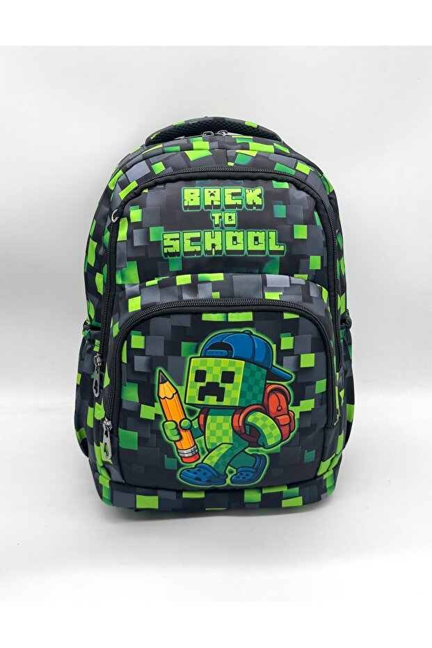 مجموعة من 3 قطع للرجال من قماش الساتان للمدرسة الابتدائية S حقيبة ظهر S مقاوم للماء للمدرسة الابتدائية حقيبة للرجال - 3