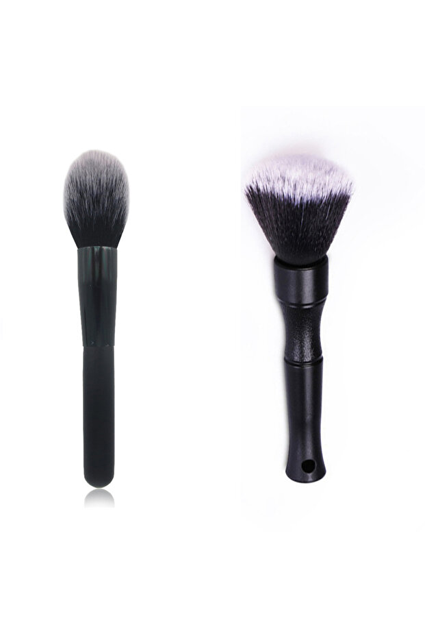 2 Piece Car Detailing Brush Super Soft Auto Interior Detail Brush With Synthetic Bristles Car Dash D