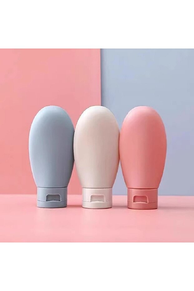 PP 3PCS B Refillable Bottle 60ml Soft Silicone Lotion Container Squeeze Tube Empty Bottle Portable T