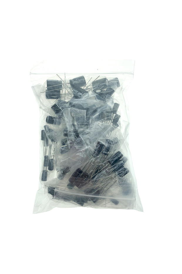 120 Pcs 12 Value 120/200/500Pcs 16V 25V 50V 0.1uF - 1000uF Aluminum Electrolytic Capacitor Assorted