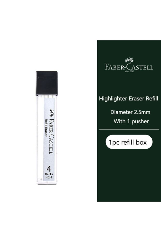 1pc Refill Faber-Castell Precision Tip Pen-Style Eraser Refillable Round 2.5mm Art Pencil Eraser Pro