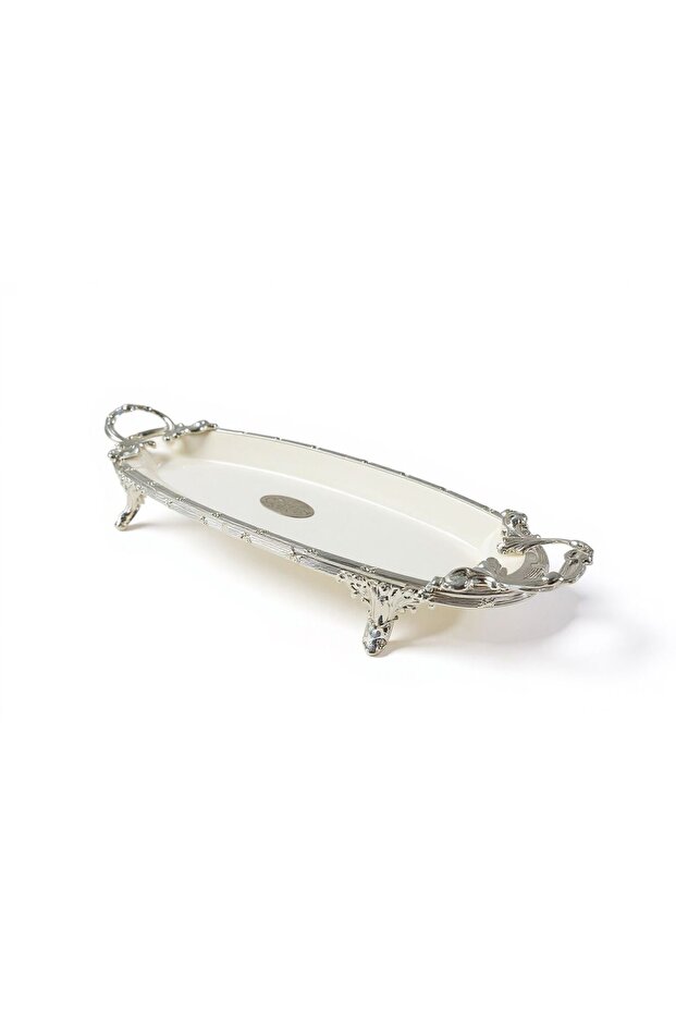 Classy Baton Sunum Plate Silver 15*50 cm