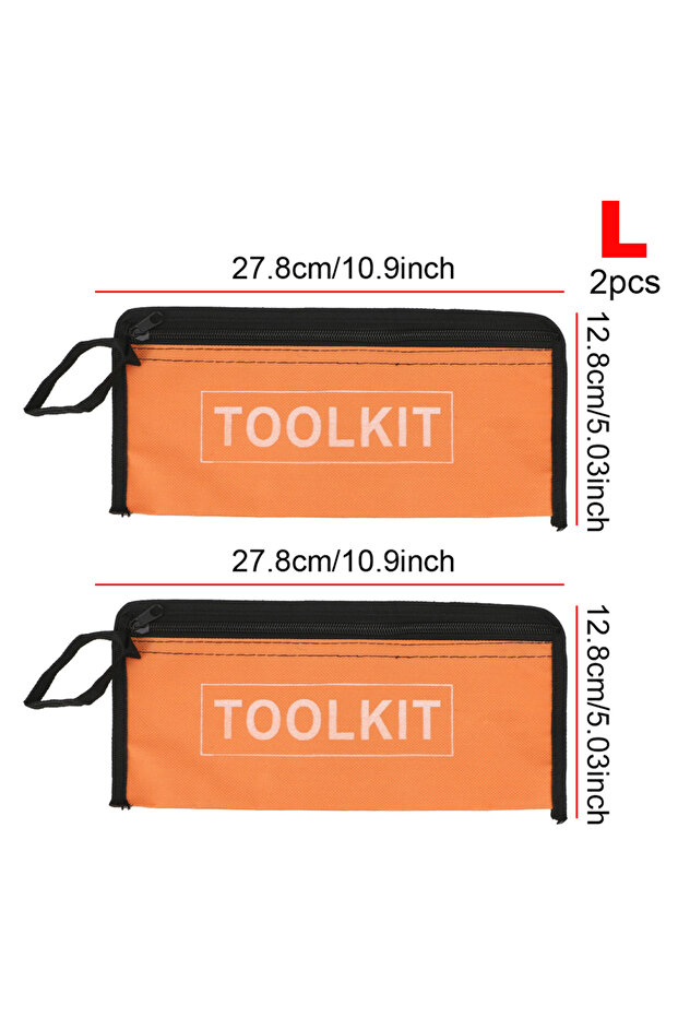 2pcs L yellow Multi-function Portable Bag Hardware Toolkits Small Tool Bag Waterproof Organizer High