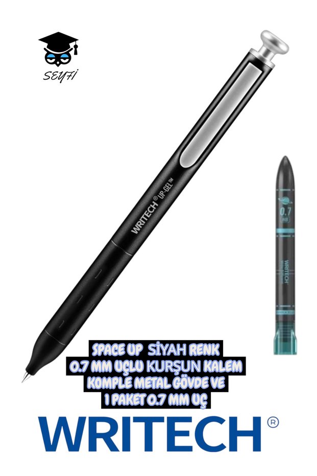 Space up 0.7 mm Tip Pencil with Complete Metal Body and 1 Pack of 0.7 mm Tip Wri̇tech