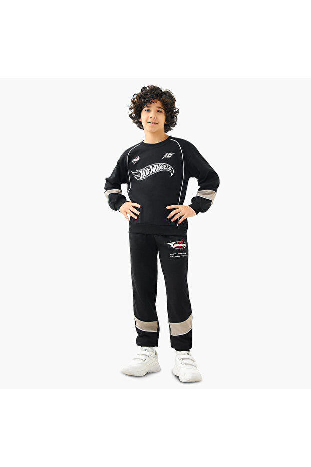 Hot Wheels Print Sweatshirt and Joggers Set