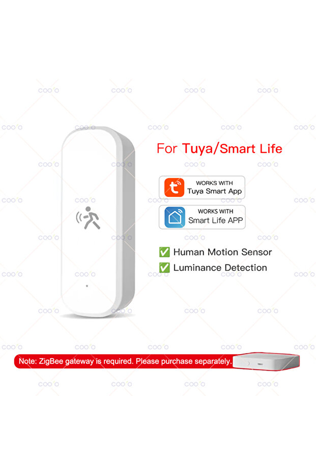 For Tuya Tuya Zigbee 10G MmWave Radar Motion Sensor Smart Human Body Sensor with Illuminance Tempera