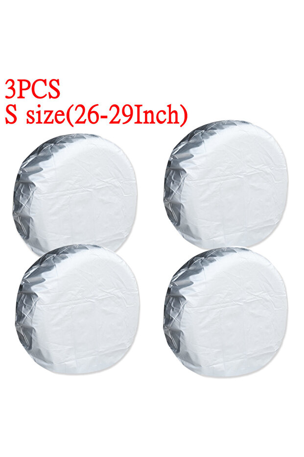 4PCS Silver-S 4/3/2/1Pcs 32inch Wheel Tire Covers Case Car Tires Storage Bag Vehicle Wheel Protector