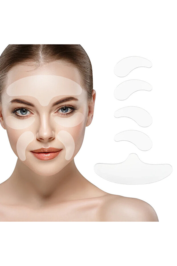 DUTRIEUX 5PCS Reusable Silicone Patches Anti Rimpel Pads Silicone Wrinkle Removal Sticker Face Foreh