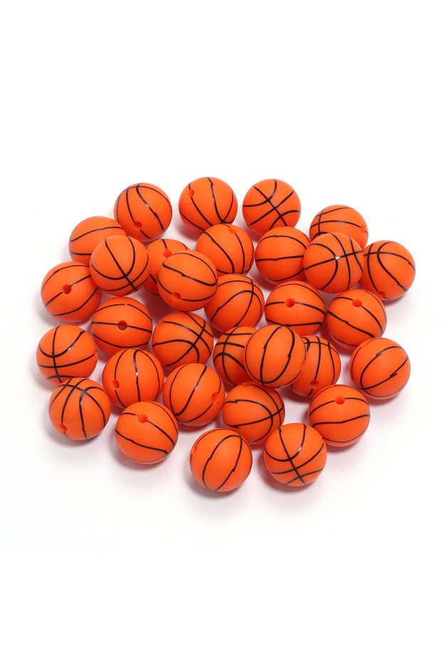 basketball 5pcs Silicone Water Transfer Basketball Volleyball Tennis Ball Football Color Beads For D