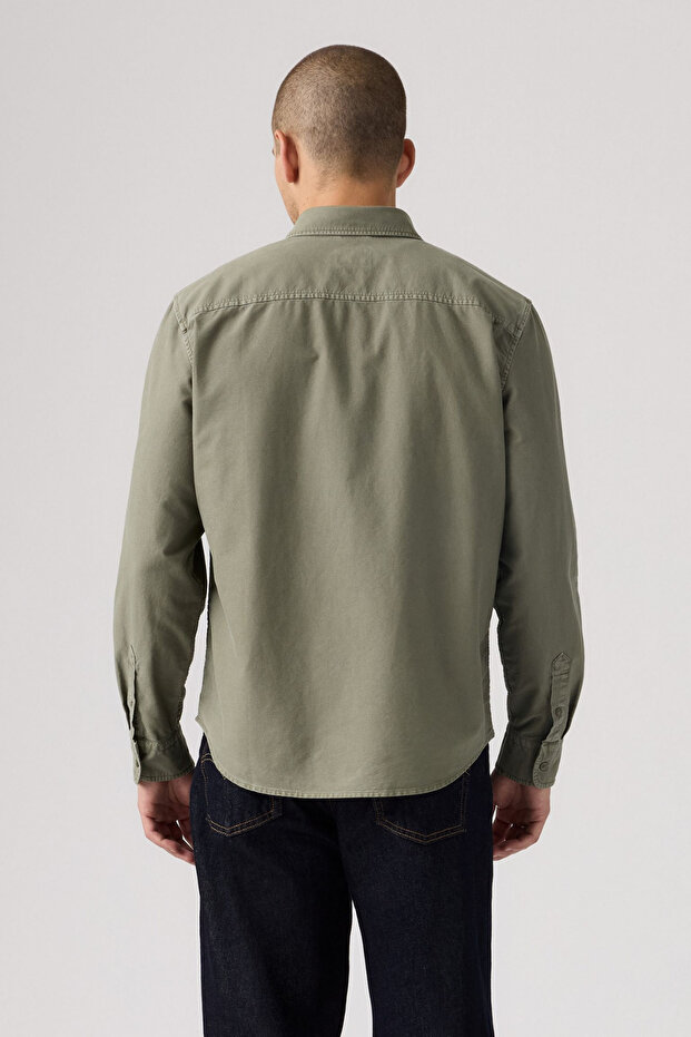 Authentic Button Down Mulled Basil Garme Yeşil Gömlek - 2