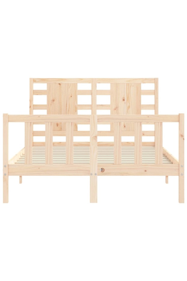 4FT Bed Frame with Headboard, Small Double, Solid Wood - 6